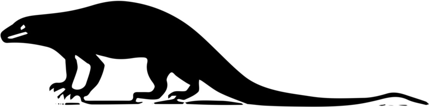 silhoutte vector komodo dragon
