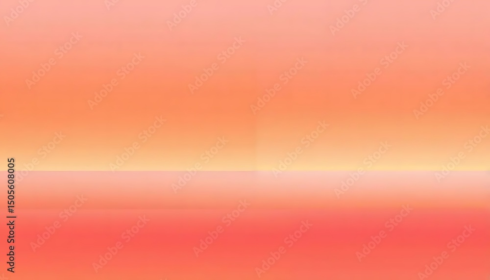 Poster an abstract color field composed of a warm spectrum using shades of peach and coral hues.
