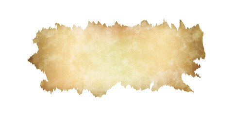 Piece of antique old paper photo on white background