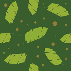 seamless pattern with green leaves