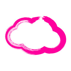 Cloud textured element. Simple vector form isolated on white background.	
