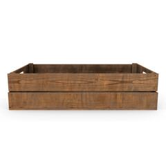 Wooden Crate isolated on transparent background
