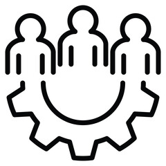 Team Work icon line vector illustration