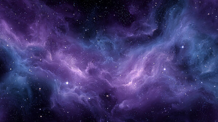 Obraz premium A breathtaking view of a vibrant purple and blue nebula with countless stars in the vast expanse of space