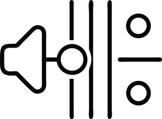Black silhouette of a speaker icon perfect for audio and music related designs