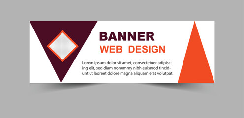 Social Media Banner Cover Template Design Orange And Purple Digital Marketing Banner For Business Corporate Vector Illustration