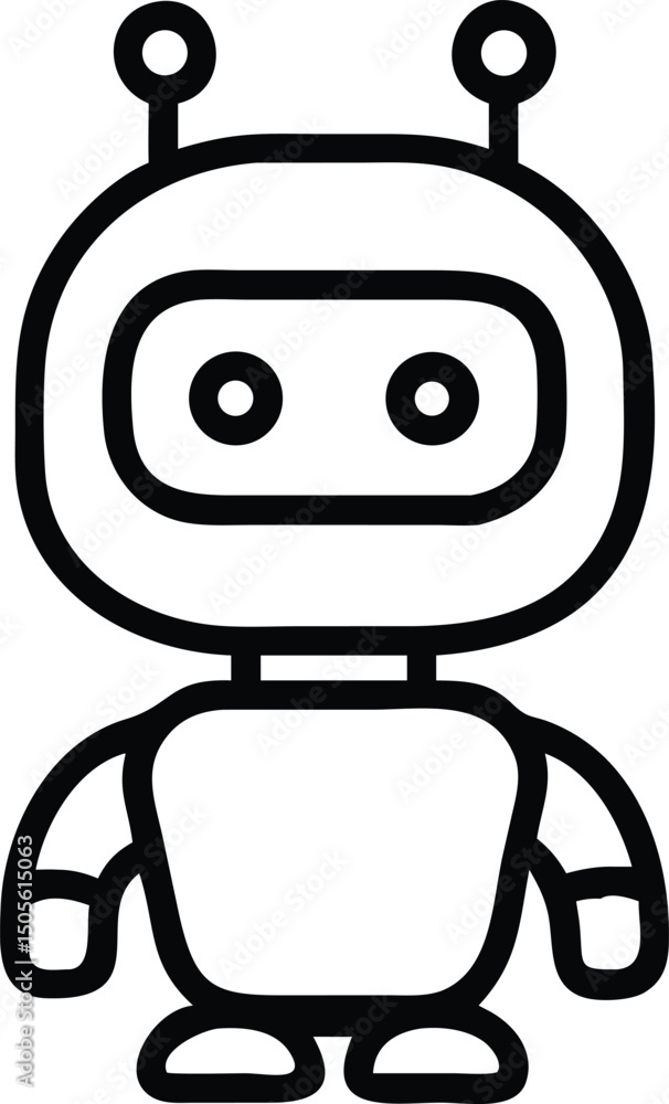 Aufkleber charming 3d digital rendering of a character in a silhouette style design