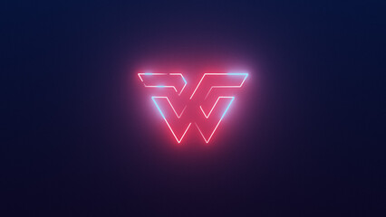 Neon Outlined Horizontal Logo Reveal 250
