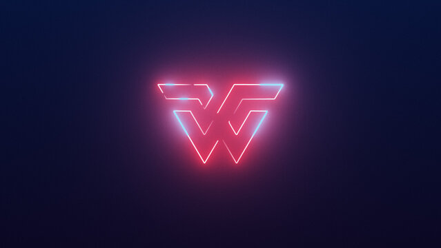 Neon Outlined Horizontal Logo Reveal 250