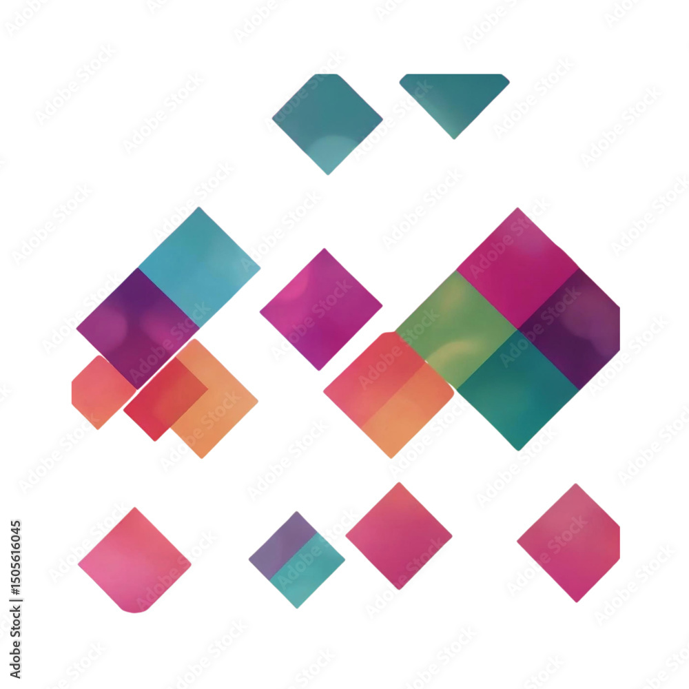 Poster abstract colorful rhombus pattern design vector, geometric shapes background for creative projects a