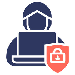 Security glyph color icon