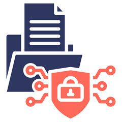 Encryption glyph color icon