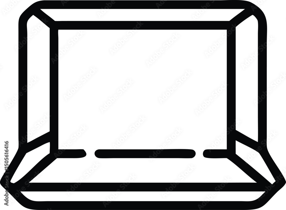 Poster clean minimalist 3d render of a single object silhouette with transparent background