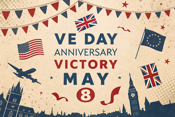 Celebrating VE Day Anniversary Victory in May