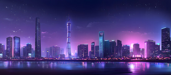 Fototapeta premium night view of the city