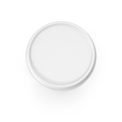 White Plastic Lid Isolated on Transparent Background