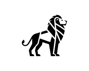Lion logo full body bold minimal design