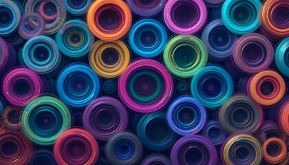 Pattern Texture Background with Vibrant Abstract Rings