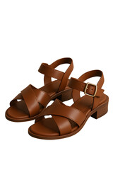 Naklejka premium pair of brown leather shoes