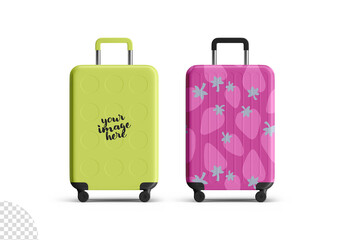 Suitcase Baggage Luggage Mockup Isolated