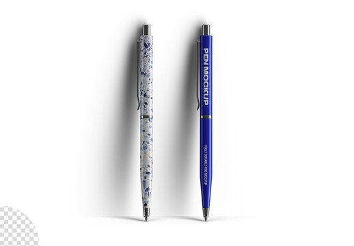 Realistic Stationery Pen Mockup Isolated