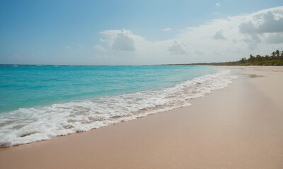 Obraz premium 멋있는 바다풍경 빛나는모래 파도 시원한 바닷가