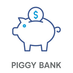 Obraz premium piggy bank concept simple design icons, simple style design inspiration for any interface and purpose suitable for symbols and more