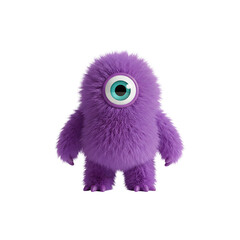 One-eyed purple plush monster toy