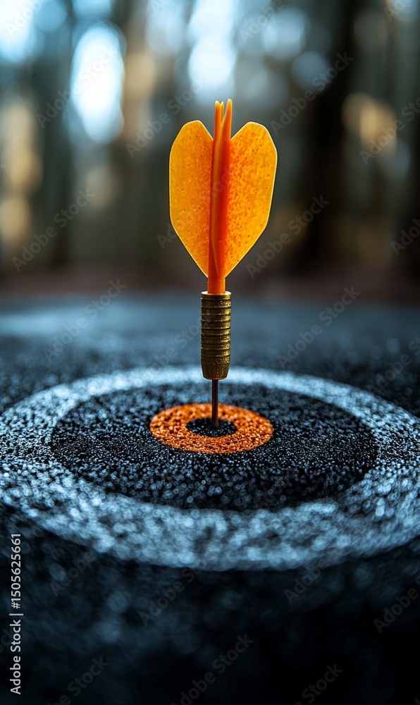 Poster achieving a high score on the dartboard is akin to hitting the target in business and emerging as a 