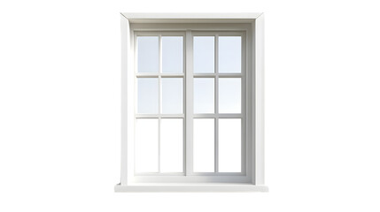 Modern Isolated Square White Window Transparent Shape - Stock Photo