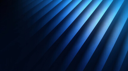Obraz premium 青の光と影が生むモダンなストライプの抽象背景