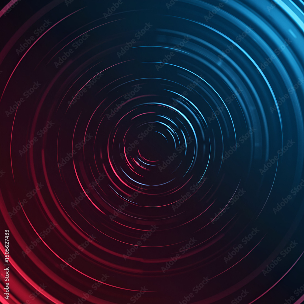 Poster abstract concentric circles with vibrant color gradients. concentric circles exhibit a dynamic, swir
