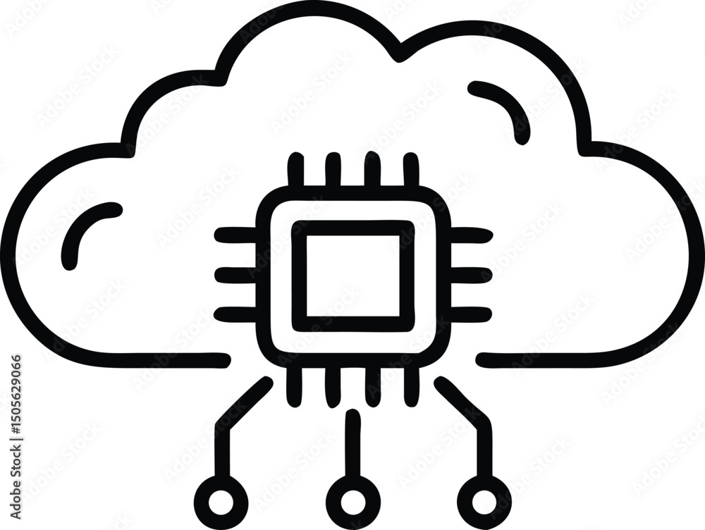 Poster futuristic cloud integrated vector shape silhouette design with transparency