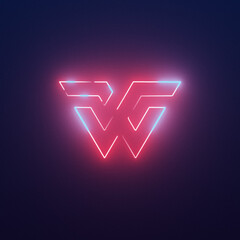 Neon Outlined Square Logo Reveal 252