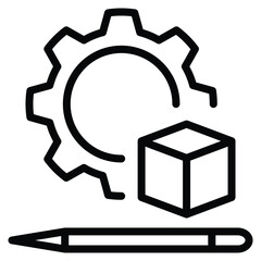 Prototype icon line vector illustration