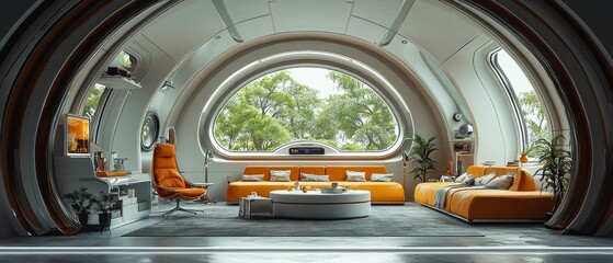 Workspace with Floating Holographic Interfaces and Minimalist Design.This artwork portrays a futuristic workspace featuring floating holographic interfaces and minimalist design.