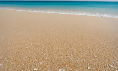 바닷가 모래사장과 아름다운 풍경 파도