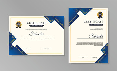 Luxury Modern Certificate of Achievement Template
