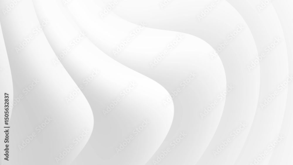 Poster motion design abstract white corporate background with curved lines. seamless looping animation