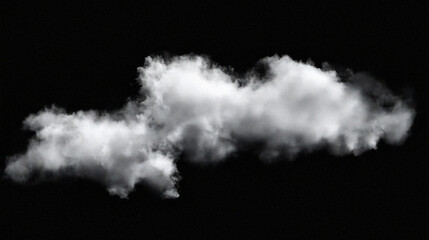 A cloud formation against a dark sky, with varying shades of white and gray, creating a contrasting and dramatic visual.