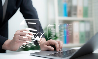 Digital Checklist Interface on laptop