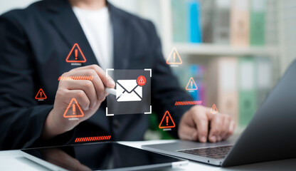 Email Security & Spam Warning: Digital Threat Alert