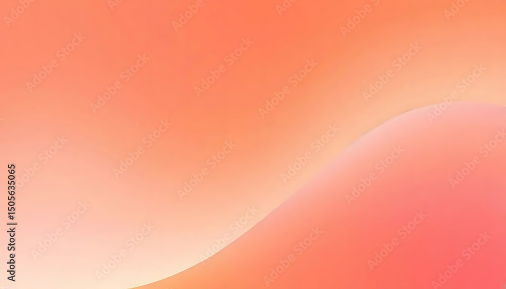 Poster abstract soft orange and pink gradient background with flowing organic shapes and smooth transitions