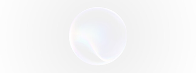 PNG bubble sphere with glowing gradient and transparent bubble liquid shine over abstract...