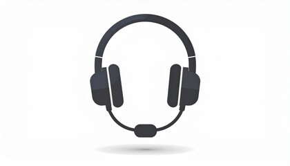 Fototapeta premium Pixelated Headphones Icon On White Background