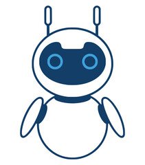 Fototapeta premium Robot character illustration logo design clipart mascot