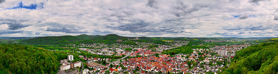 historic rotenburg an der fulda germany panorama