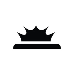 A striking black crown icon symbolizing power and royalty.