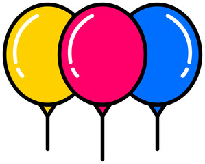 vector illustration of a colorful balloons