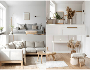 A curated series of Scandinavian-inspired home interiors featuring minimal design, soft color palettes, and natural lighting. Perfect for architecture, lifestyle, and modern living concepts.
